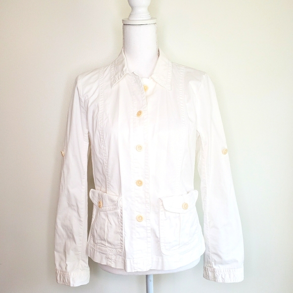 J. Crew white jacket size 6